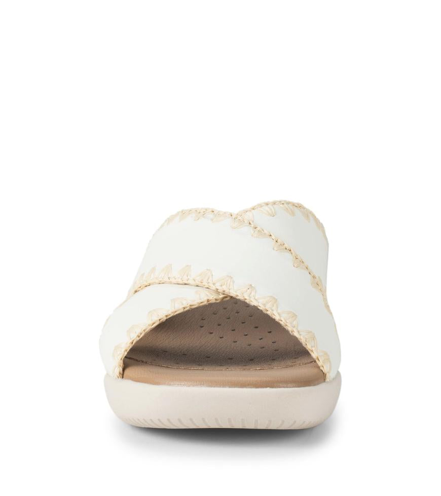 Baretraps Slides &amp; Slip On Sandals | Women Dolinda Slide Sandal Off White Leather