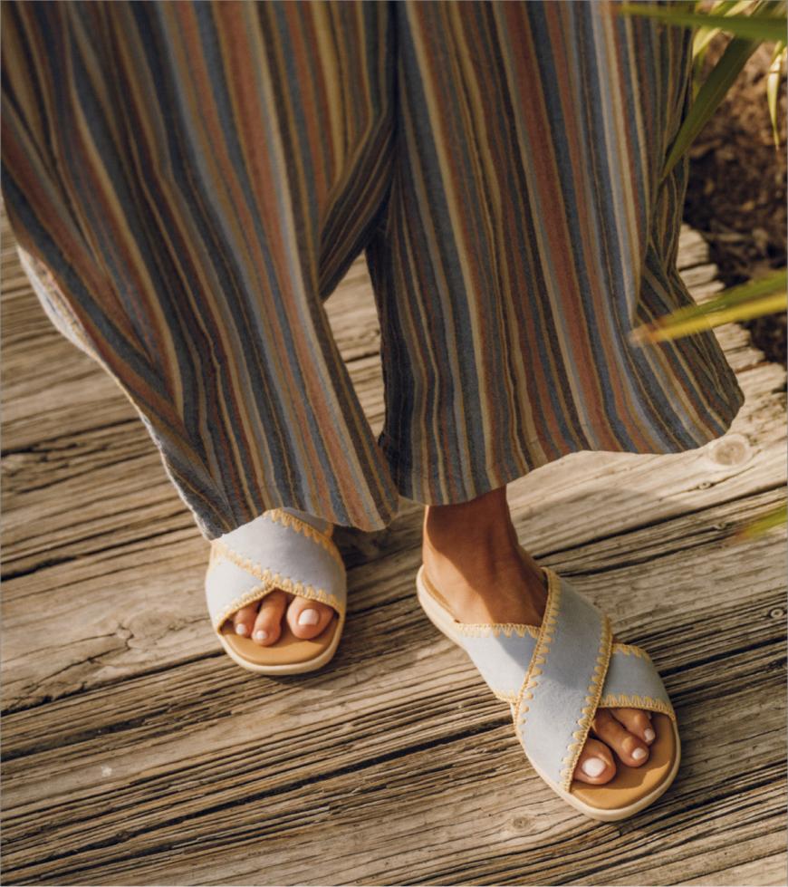 Baretraps Slides &amp; Slip On Sandals | Women Dolinda Slide Sandal Sea Glass Blue Suede