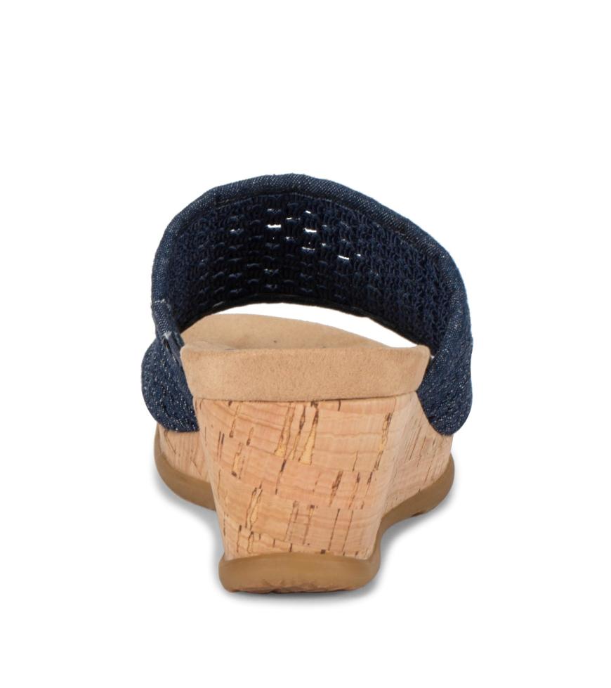Baretraps Slides &amp; Slip On Sandals | Women Flossey Wedge Slide Sandal Dark Denim