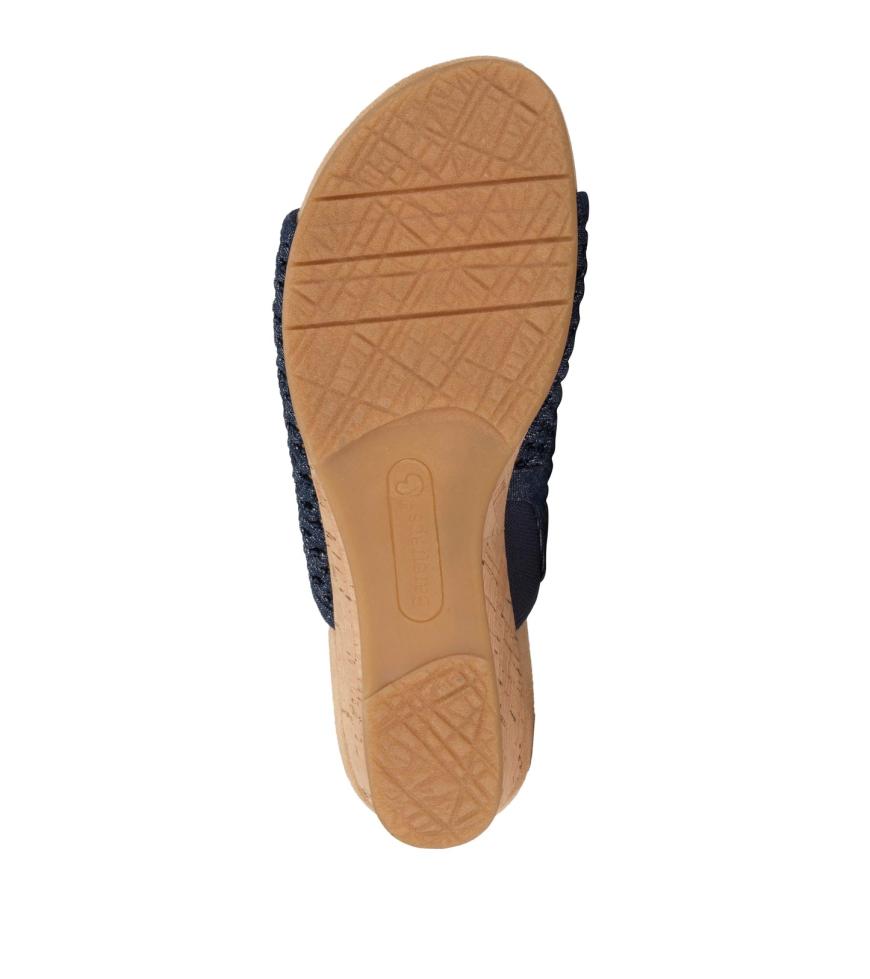 Baretraps Slides &amp; Slip On Sandals | Women Flossey Wedge Slide Sandal Dark Denim