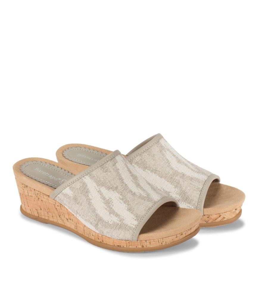 Baretraps Slides &amp; Slip On Sandals | Women Flossey Wedge Slide Sandal Natural Ikat