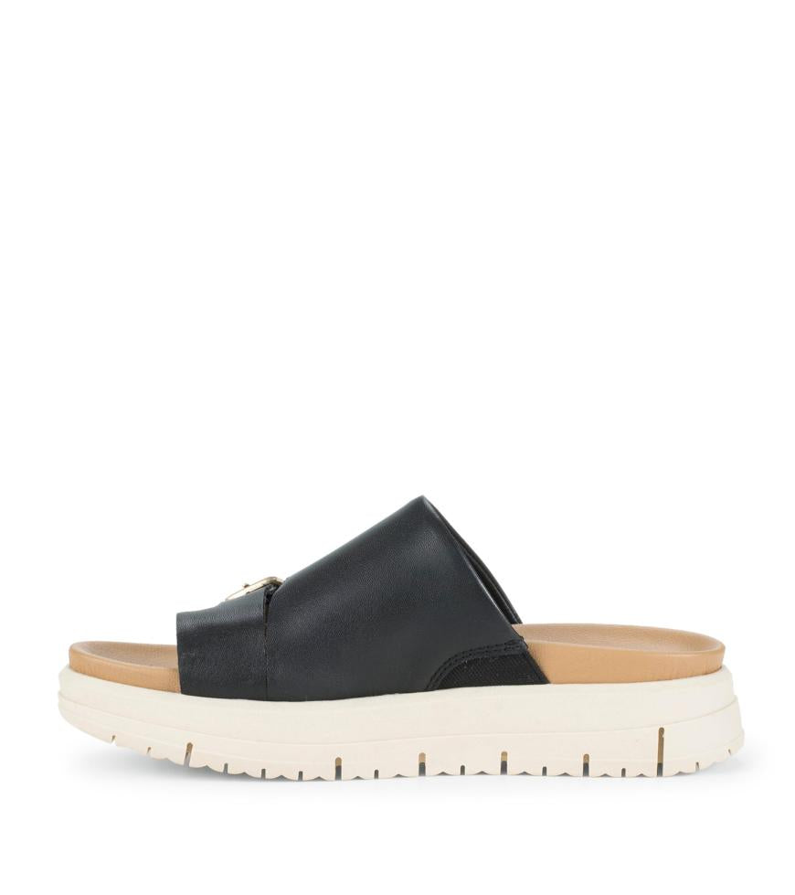 Baretraps Slides &amp; Slip On Sandals | Women Henrika Slide Sandal Black Leather