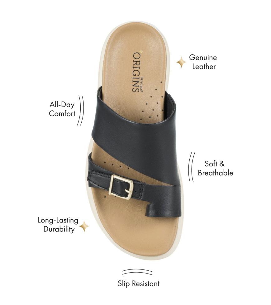 Baretraps Slides &amp; Slip On Sandals | Women Henrika Slide Sandal Black Leather
