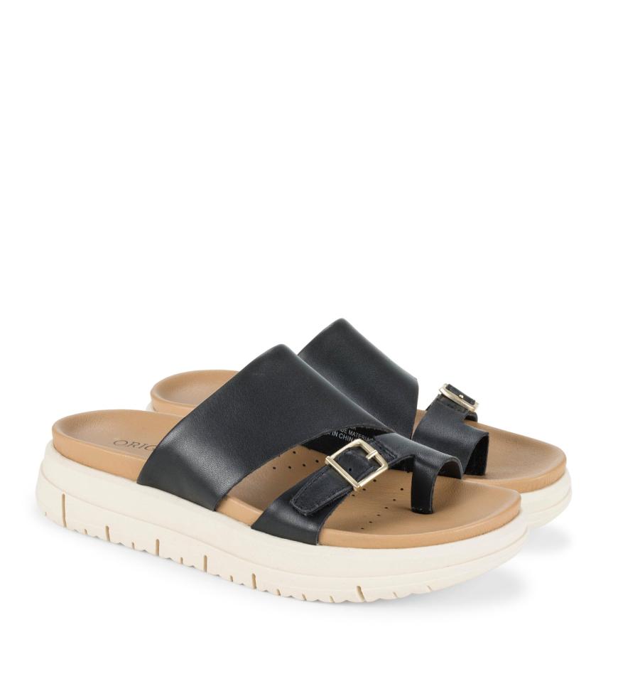 Baretraps Slides &amp; Slip On Sandals | Women Henrika Slide Sandal Black Leather