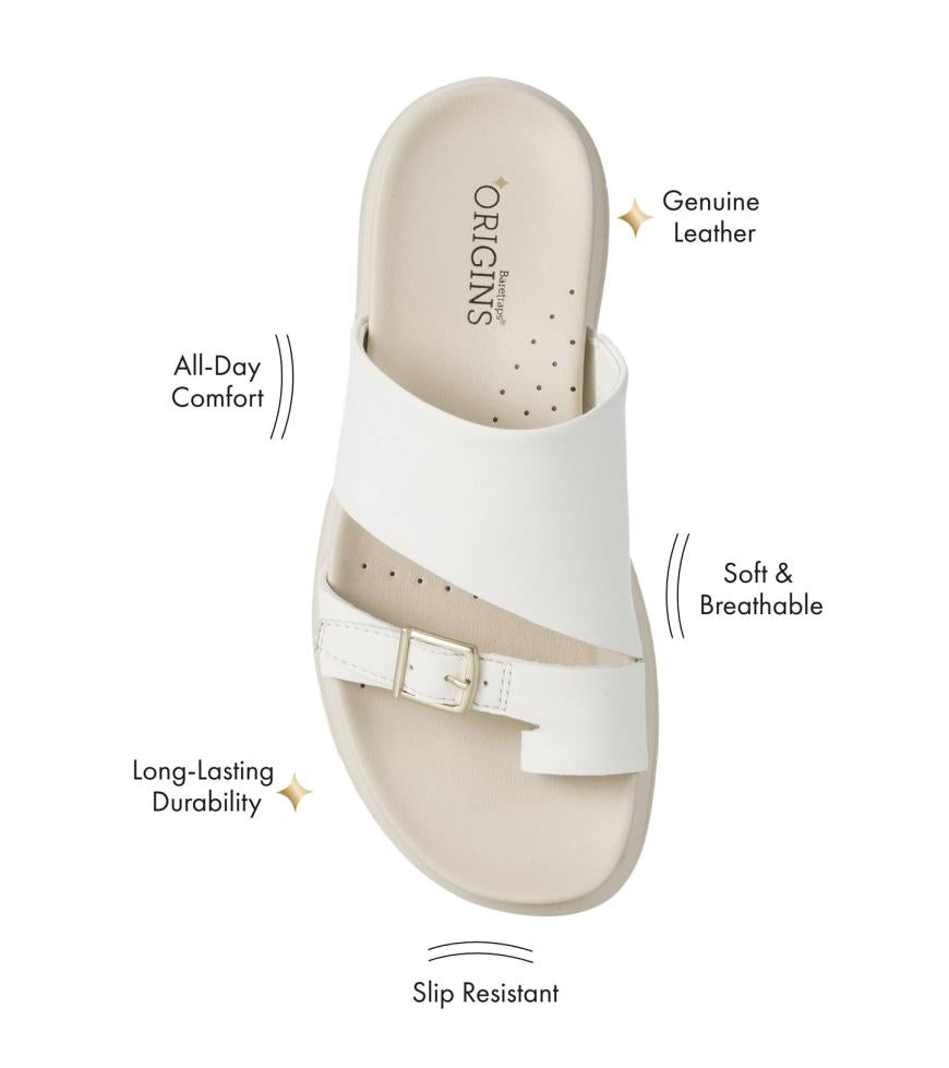 Baretraps Slides &amp; Slip On Sandals | Women Henrika Slide Sandal Off White Leather