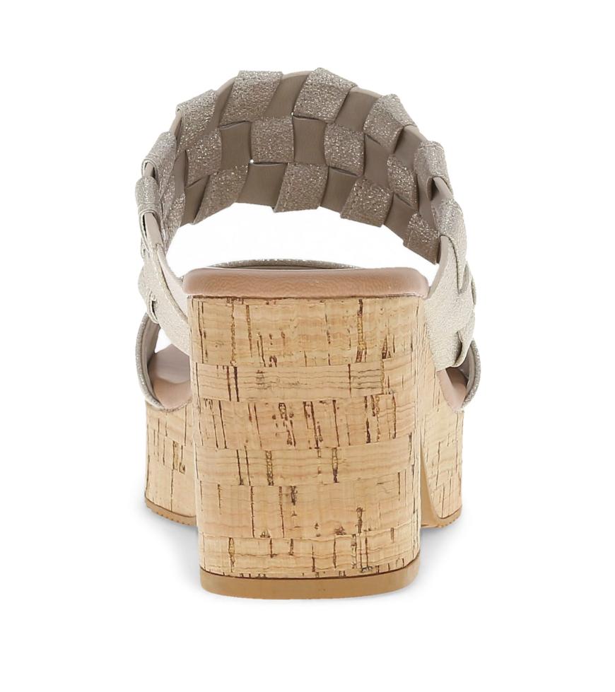 Baretraps Slides &amp; Slip On Sandals | Women Mavis Block Heel Slide Sandal Champagne