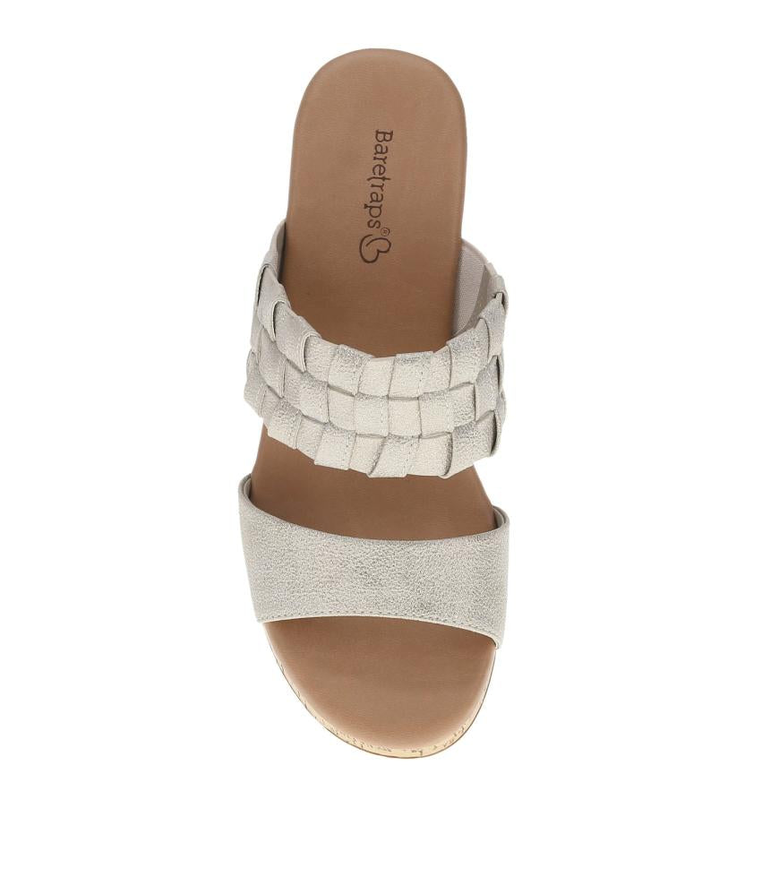 Baretraps Slides &amp; Slip On Sandals | Women Mavis Block Heel Slide Sandal Champagne