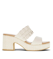 Baretraps Slides &amp; Slip On Sandals | Women Mavis Block Heel Slide Sandal Cream