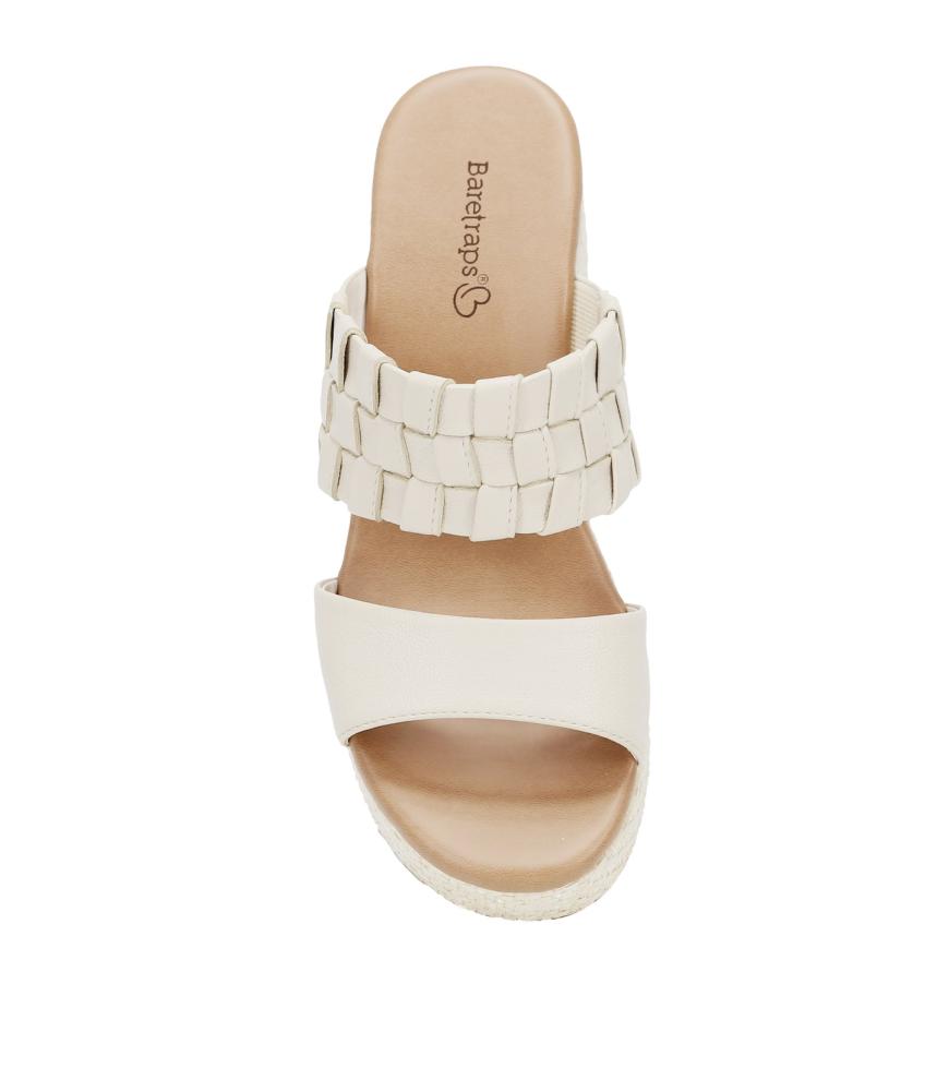 Baretraps Slides &amp; Slip On Sandals | Women Mavis Block Heel Slide Sandal Cream