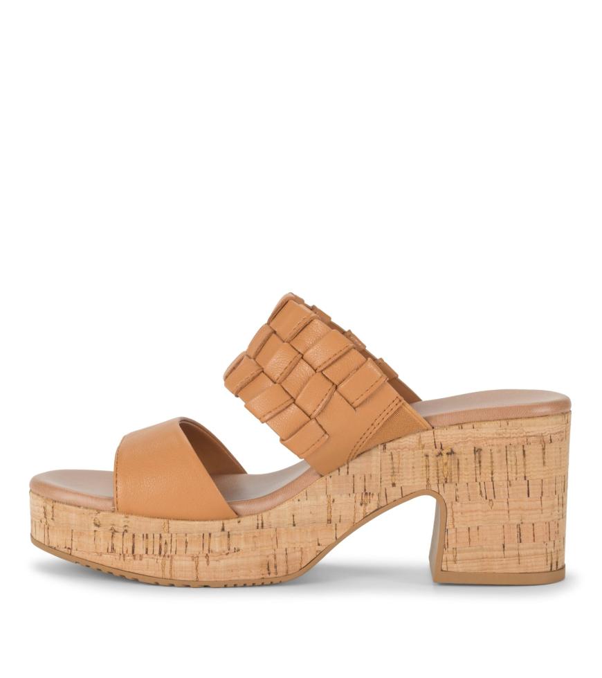 Baretraps Slides &amp; Slip On Sandals | Women Mavis Block Heel Slide Sandal Dune