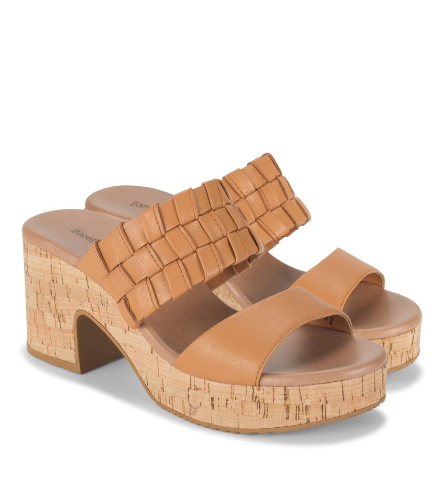 Baretraps Slides &amp; Slip On Sandals | Women Mavis Block Heel Slide Sandal Dune