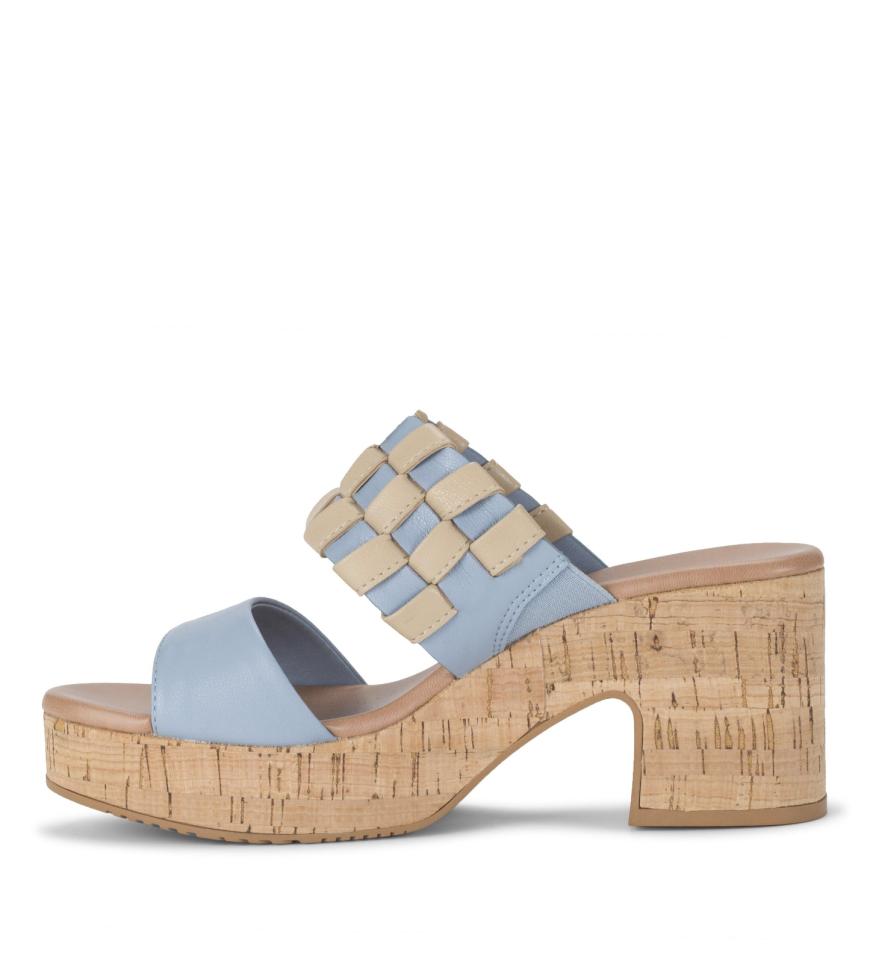 Baretraps Slides &amp; Slip On Sandals | Women Mavis Block Heel Slide Sandal Island Blue