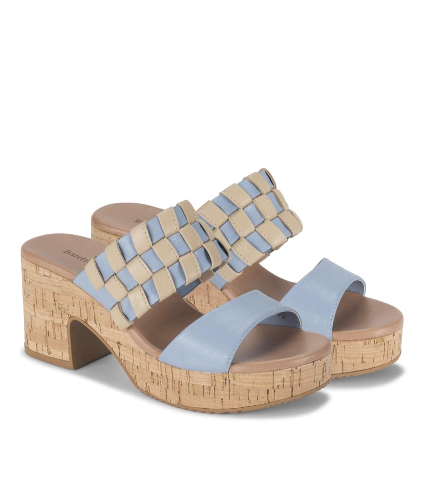 Baretraps Slides &amp; Slip On Sandals | Women Mavis Block Heel Slide Sandal Island Blue