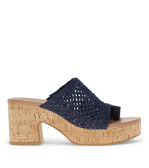 Baretraps Slides &amp; Slip On Sandals | Women Michaela Block Heel Sandal Dark Denim
