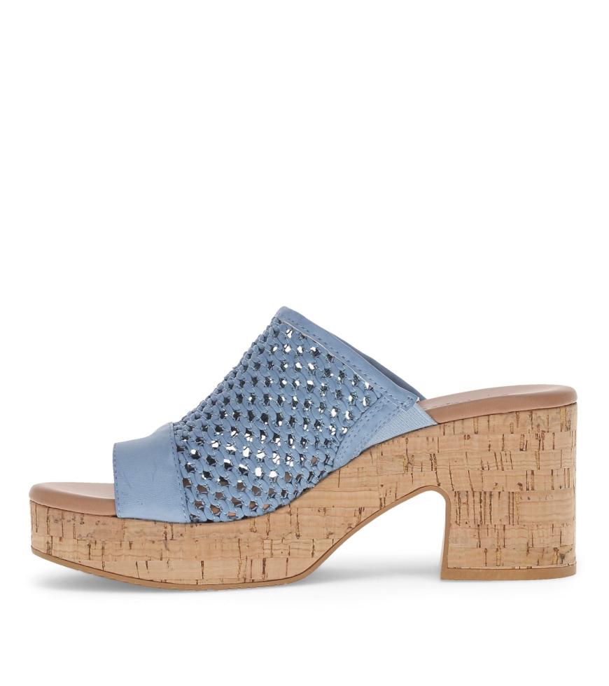 Baretraps Slides &amp; Slip On Sandals | Women Michaela Block Heel Sandal Island Blue