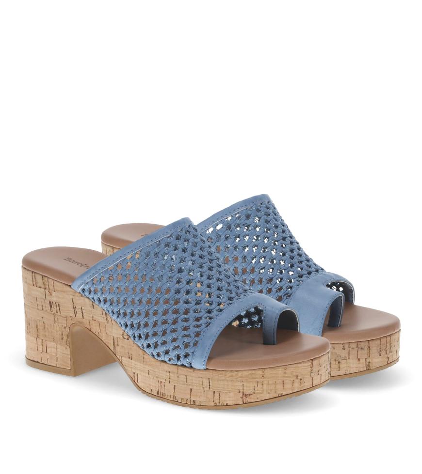 Baretraps Slides &amp; Slip On Sandals | Women Michaela Block Heel Sandal Island Blue