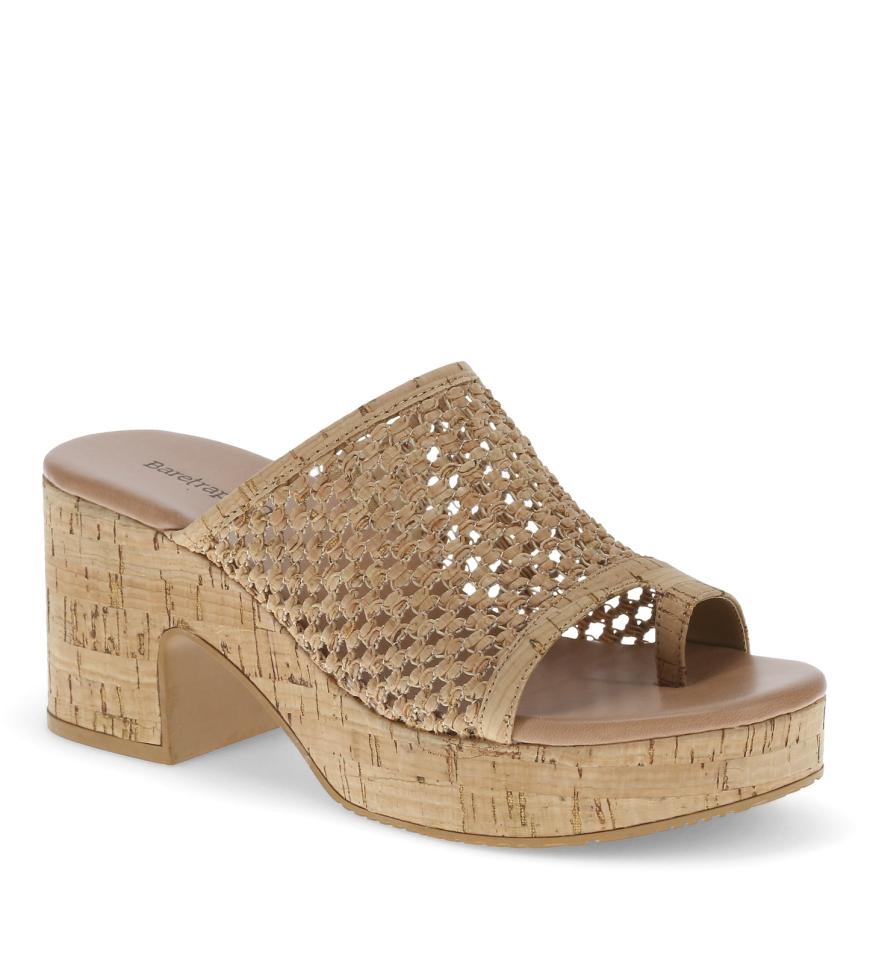 Baretraps Slides &amp; Slip On Sandals | Women Michaela Block Heel Sandal Natural Cork