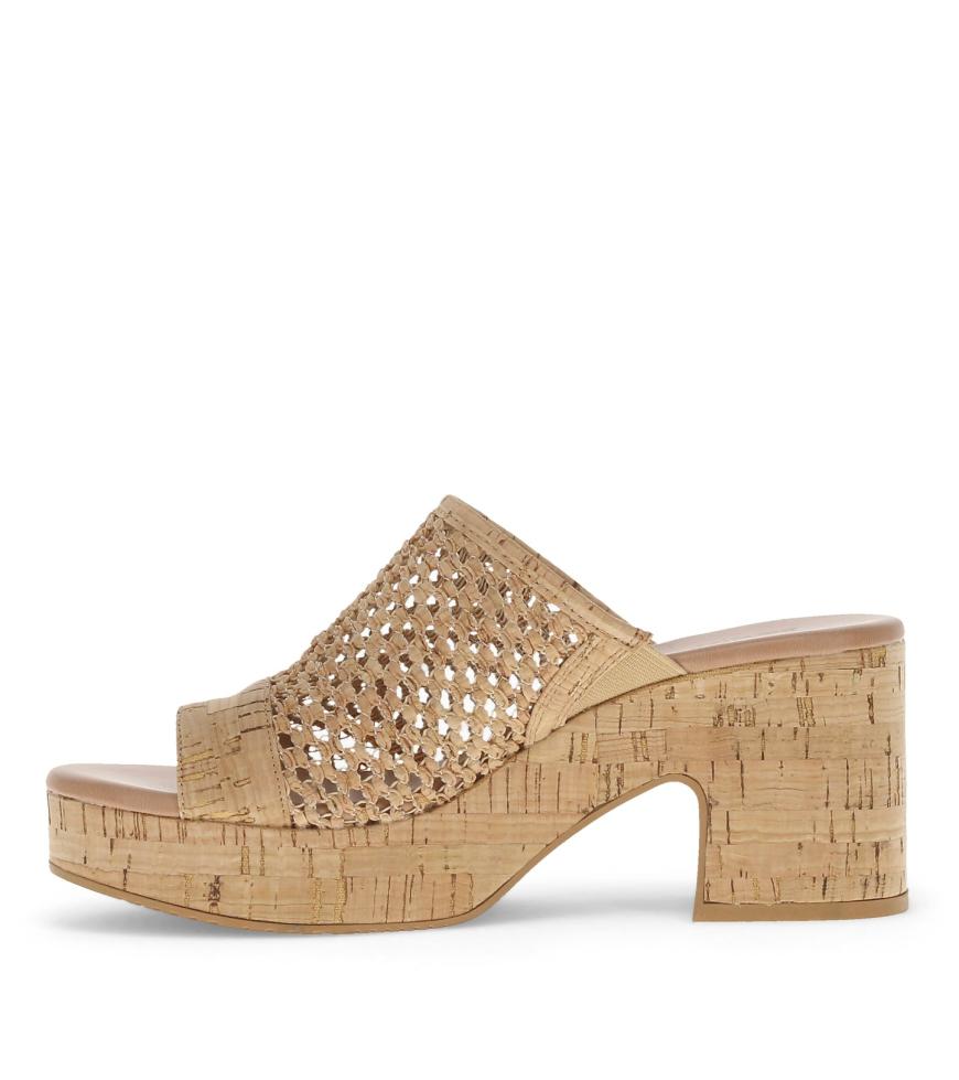 Baretraps Slides &amp; Slip On Sandals | Women Michaela Block Heel Sandal Natural Cork