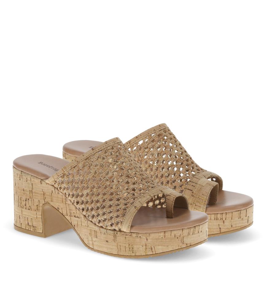 Baretraps Slides &amp; Slip On Sandals | Women Michaela Block Heel Sandal Natural Cork
