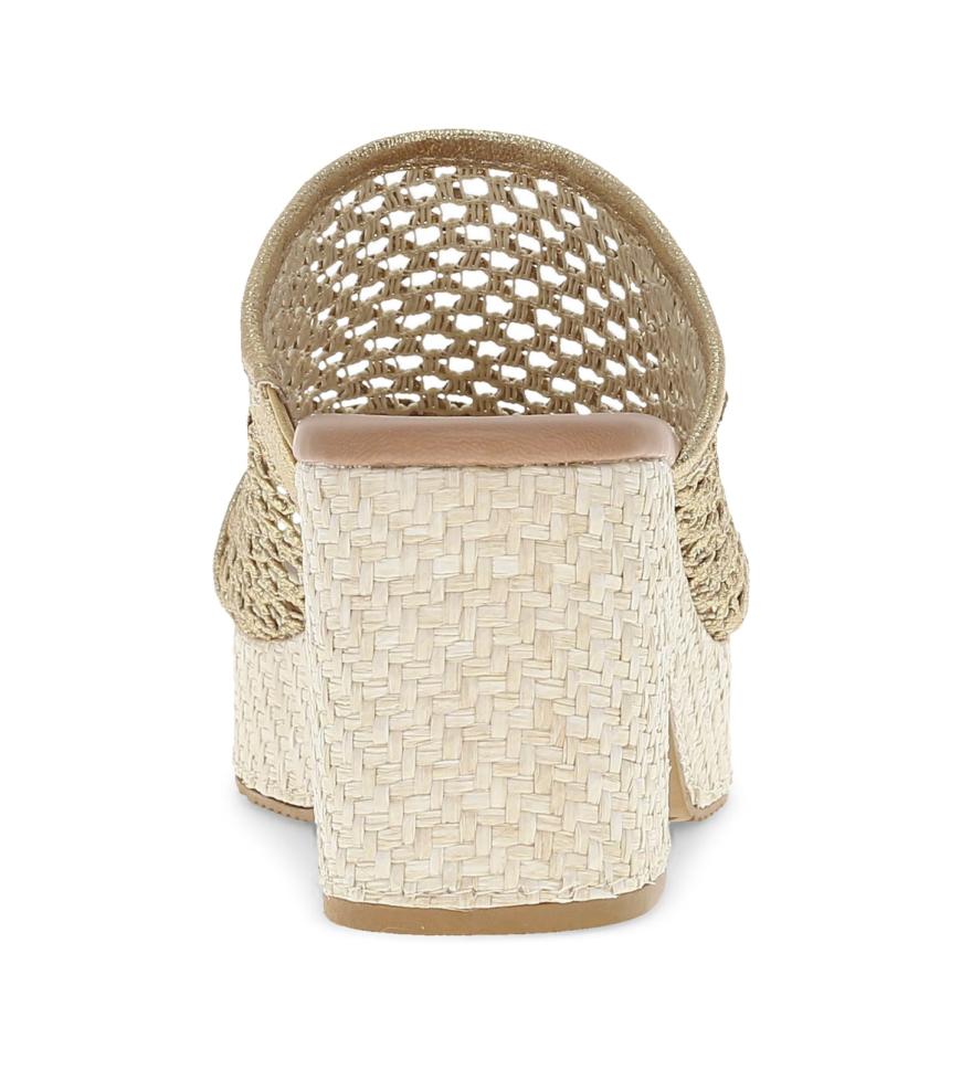 Baretraps Slides &amp; Slip On Sandals | Women Michaela Block Heel Sandal Old Gold