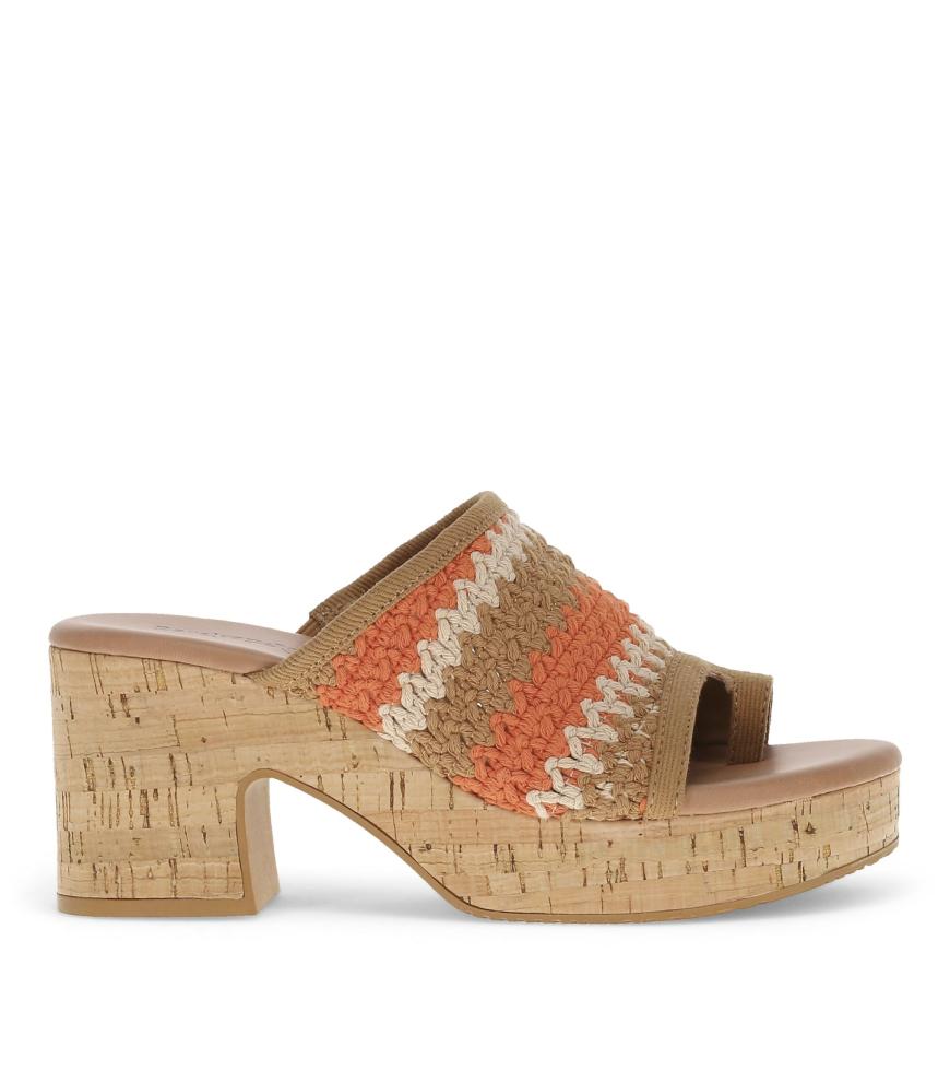 Baretraps Slides &amp; Slip On Sandals | Women Michaela Block Heel Sandal Orange Aid Multi