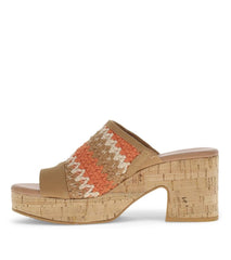 Baretraps Slides &amp; Slip On Sandals | Women Michaela Block Heel Sandal Orange Aid Multi
