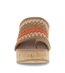 Baretraps Slides &amp; Slip On Sandals | Women Michaela Block Heel Sandal Orange Aid Multi