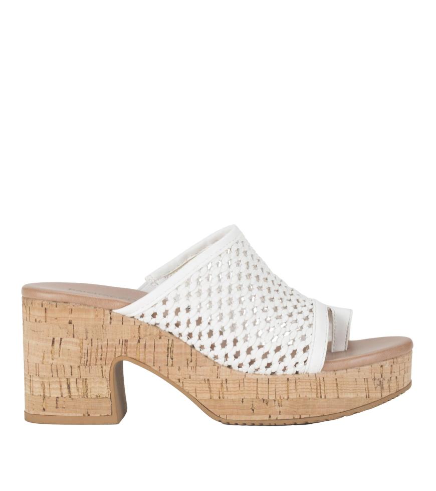 Baretraps Slides &amp; Slip On Sandals | Women Michaela Block Heel Sandal White