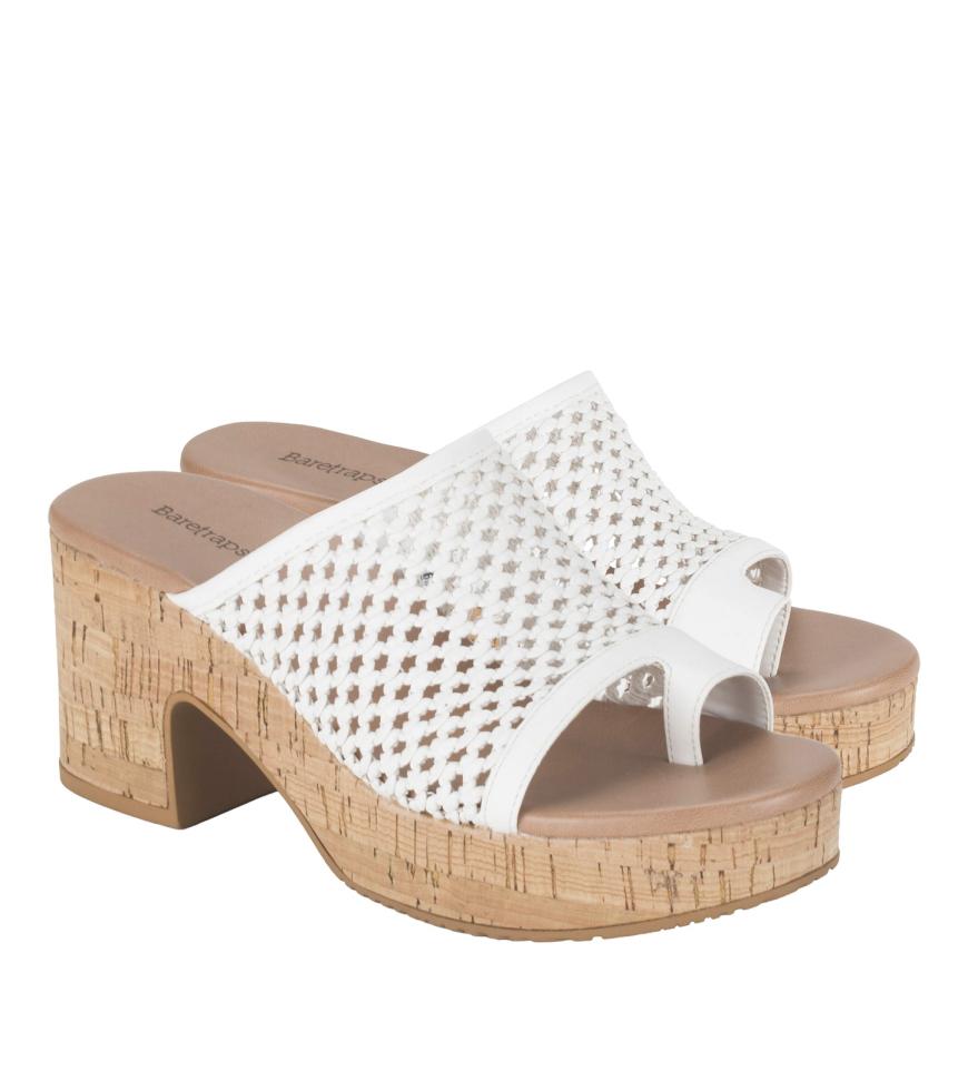 Baretraps Slides &amp; Slip On Sandals | Women Michaela Block Heel Sandal White