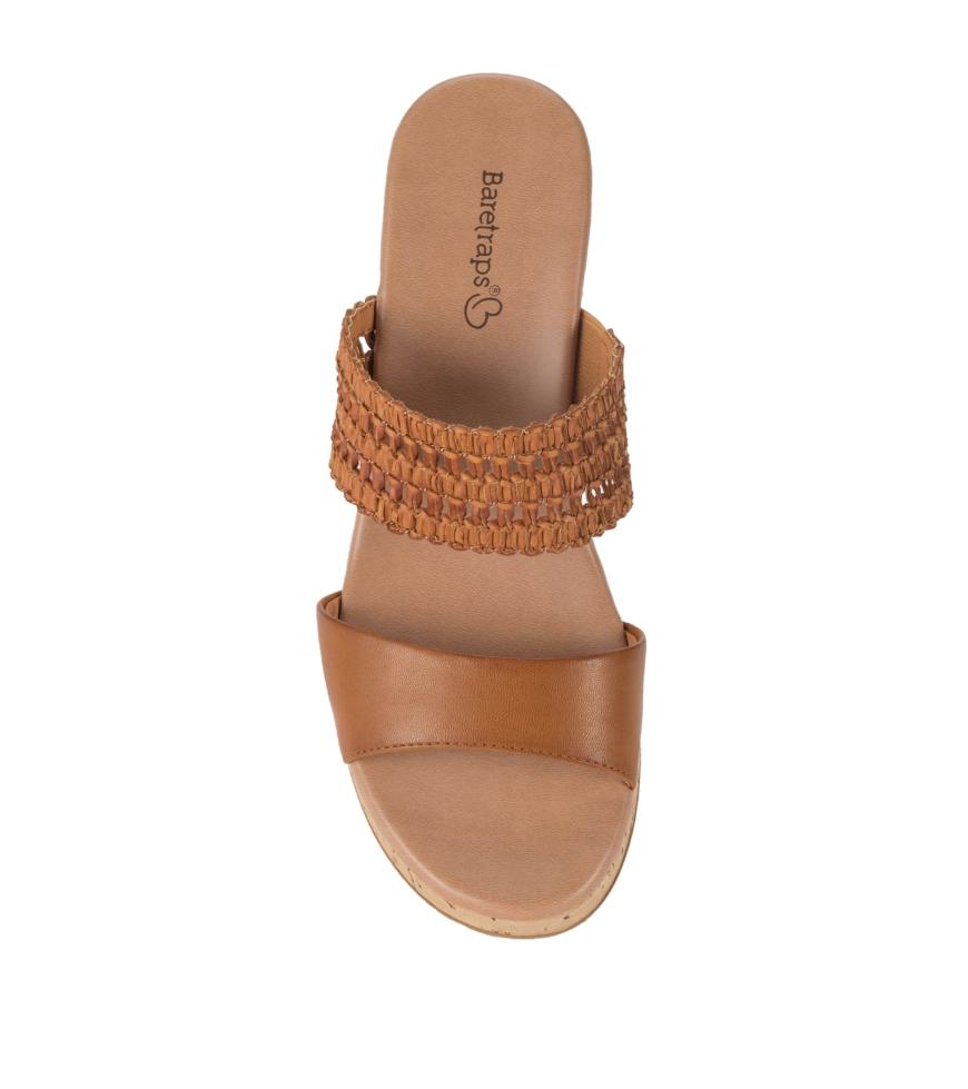 Baretraps Slides &amp; Slip On Sandals | Women Myles Block Heel Sandal Dark Caramel