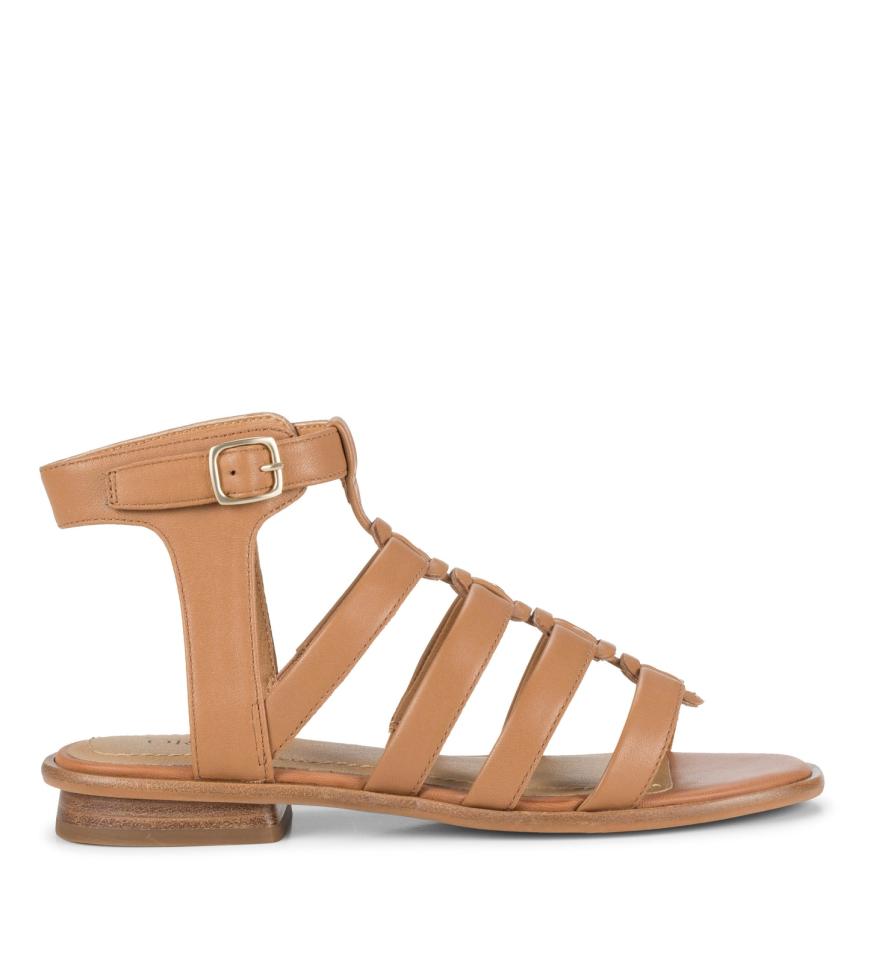Baretraps Slides &amp; Slip On Sandals | Women Nathalia Gladiator Sandal Tan Leather