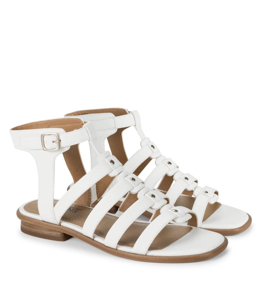 Baretraps Slides &amp; Slip On Sandals | Women Nathalia Gladiator Sandal White Leather