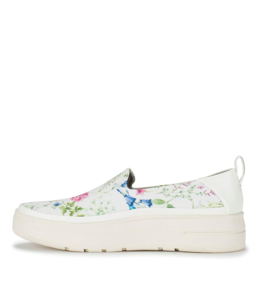 Baretraps Sneakers | Women Nevin Slip On Sneaker White Multi Flower Canvas