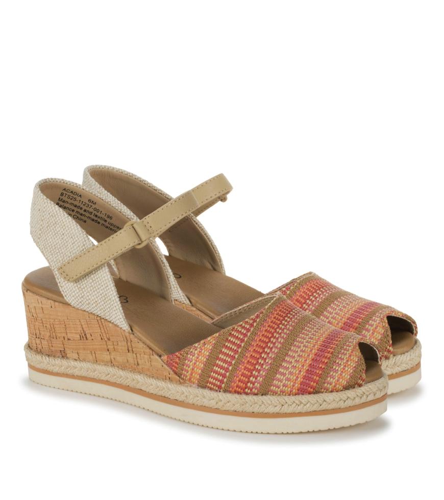 Baretraps Wedge Sandals | Women Acadia Peep Toe Wedge Sandal Coral Multi