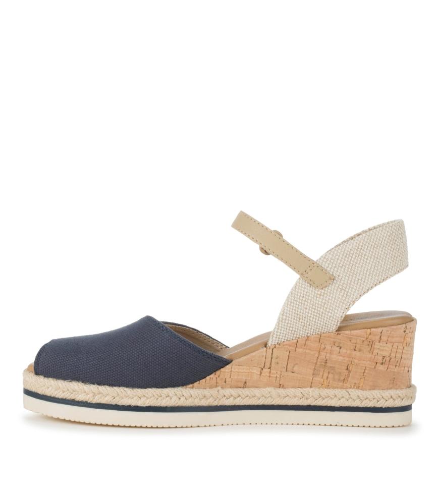 Baretraps Wedge Sandals | Women Acadia Peep Toe Wedge Sandal Navy Blue