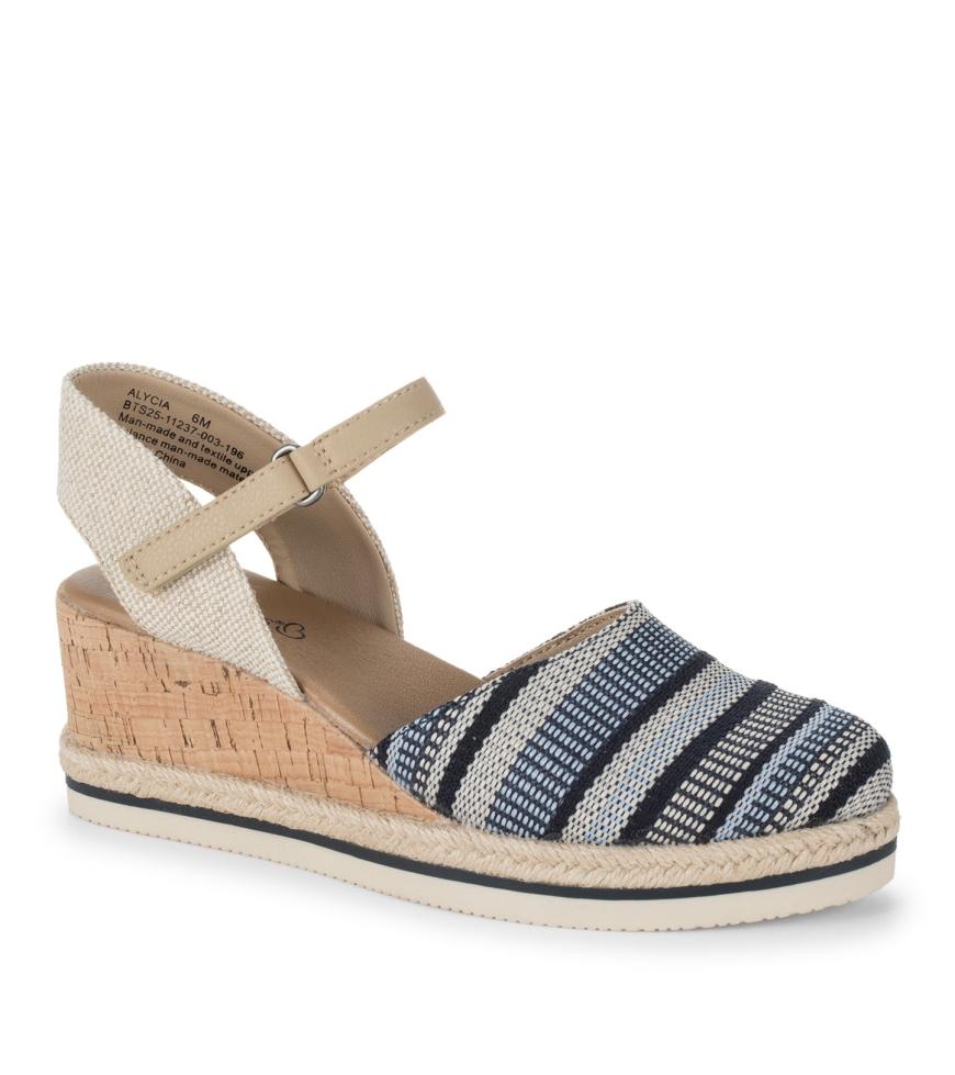 Baretraps Wedge Sandals | Women Alycia Closed Toe Wedge Sandal Navy Multi