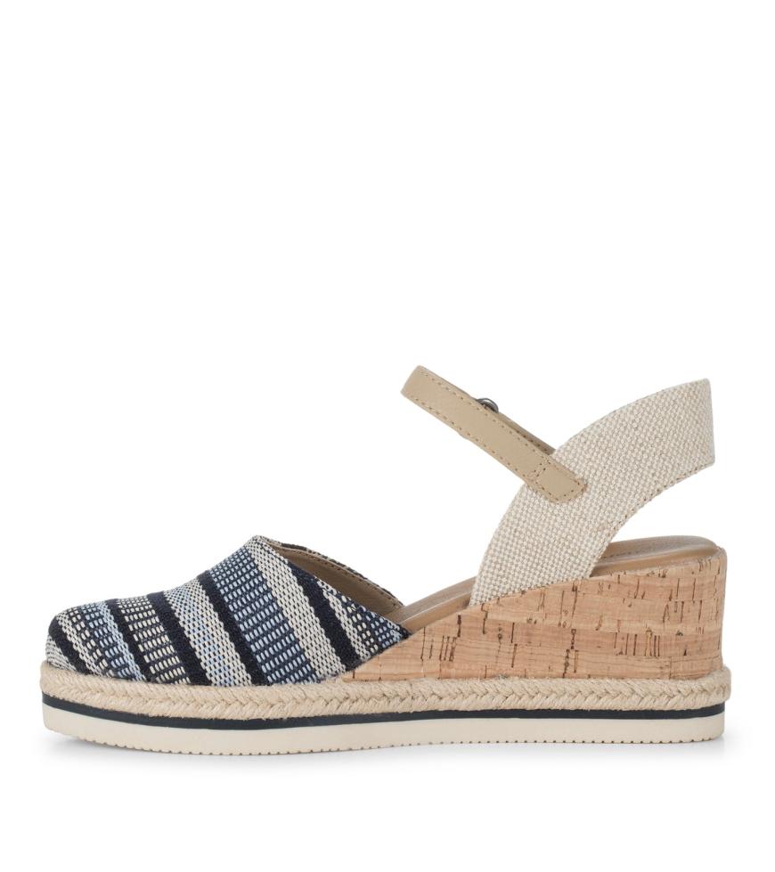 Baretraps Wedge Sandals | Women Alycia Closed Toe Wedge Sandal Navy Multi