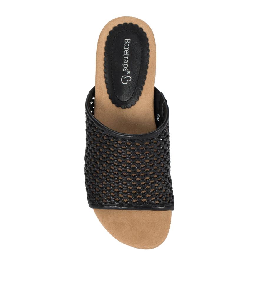 Baretraps Wedge Sandals | Women Flossey Wedge Slide Sandal Black