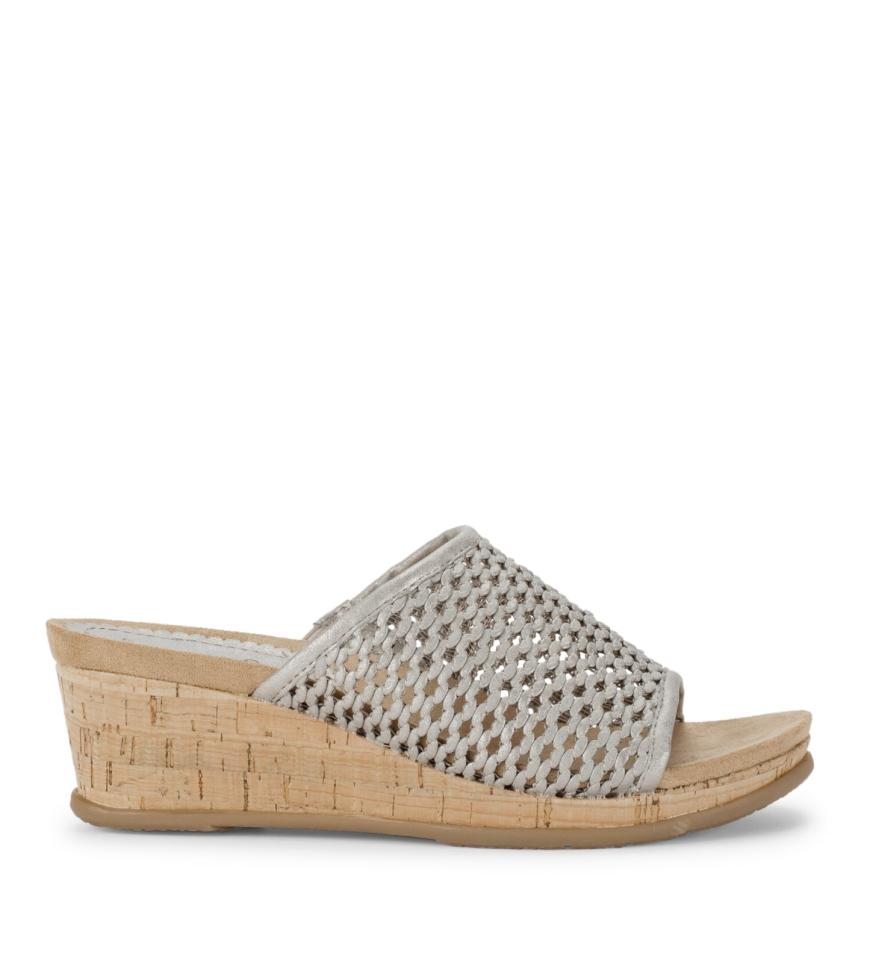 Baretraps Wedge Sandals | Women Flossey Wedge Slide Sandal Champagne