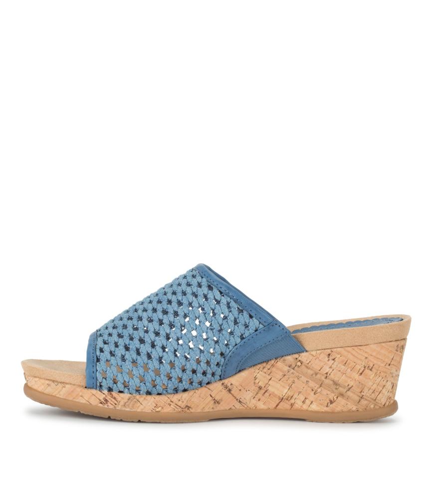 Baretraps Wedge Sandals | Women Flossey Wedge Slide Sandal Light Blue