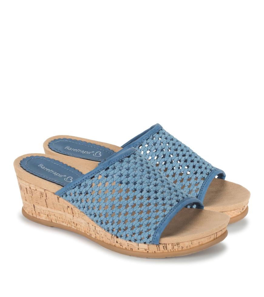 Baretraps Wedge Sandals | Women Flossey Wedge Slide Sandal Light Blue