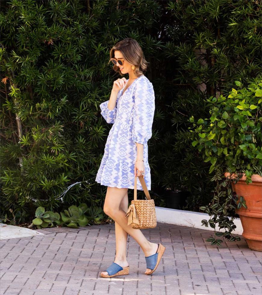 Baretraps Wedge Sandals | Women Flossey Wedge Slide Sandal Light Blue