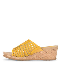 Baretraps Wedge Sandals | Women Flossey Wedge Slide Sandal Mellow Yellow