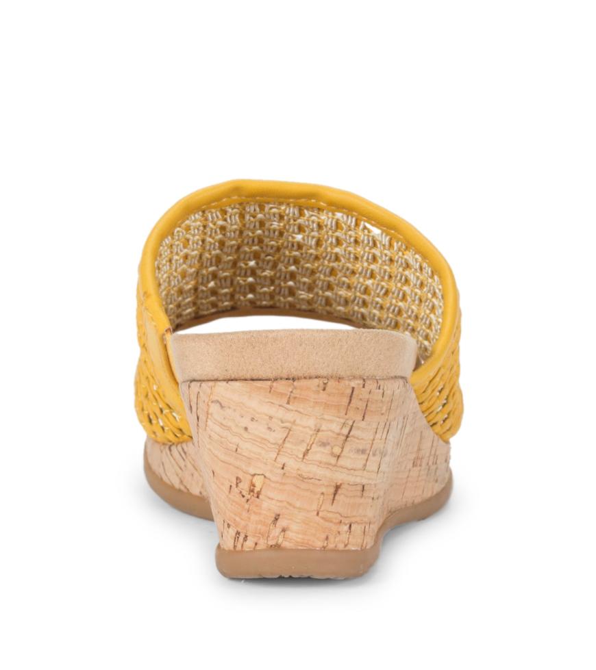 Baretraps Wedge Sandals | Women Flossey Wedge Slide Sandal Mellow Yellow