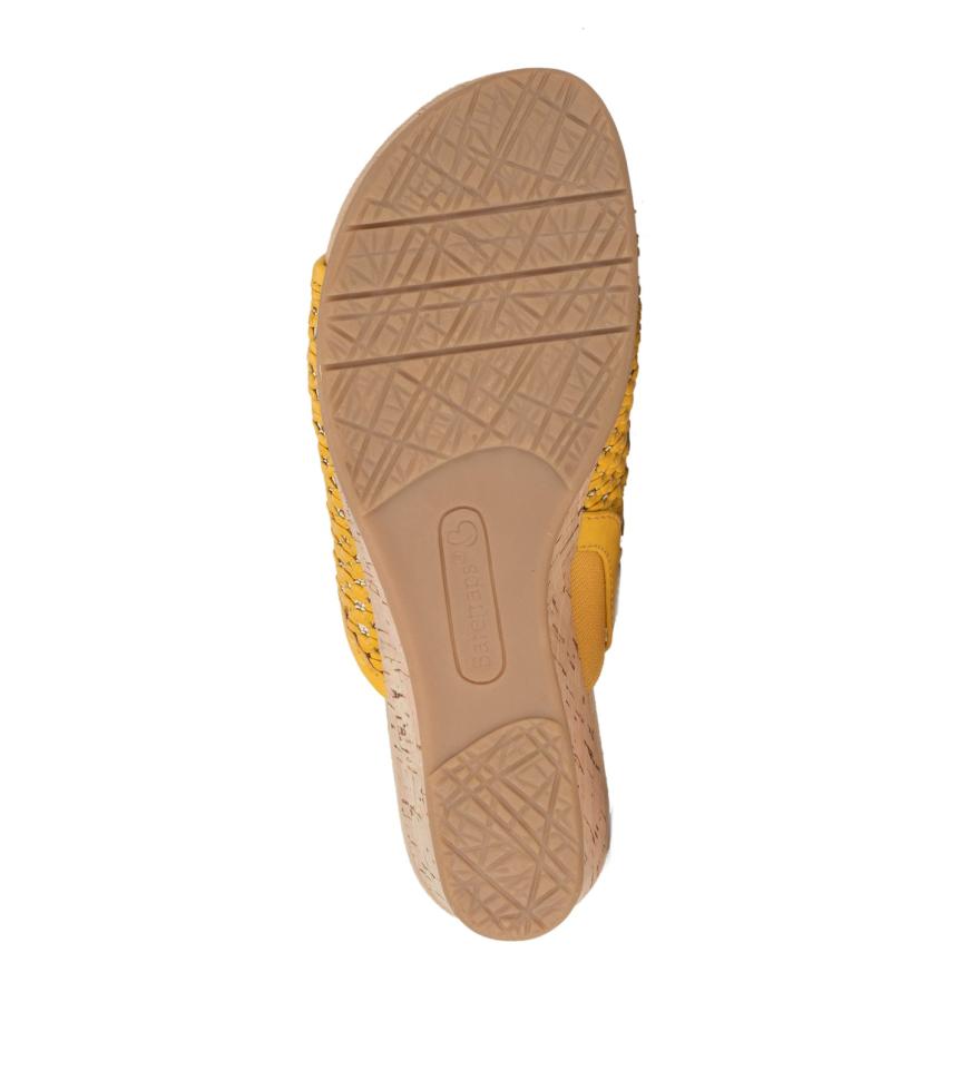 Baretraps Wedge Sandals | Women Flossey Wedge Slide Sandal Mellow Yellow