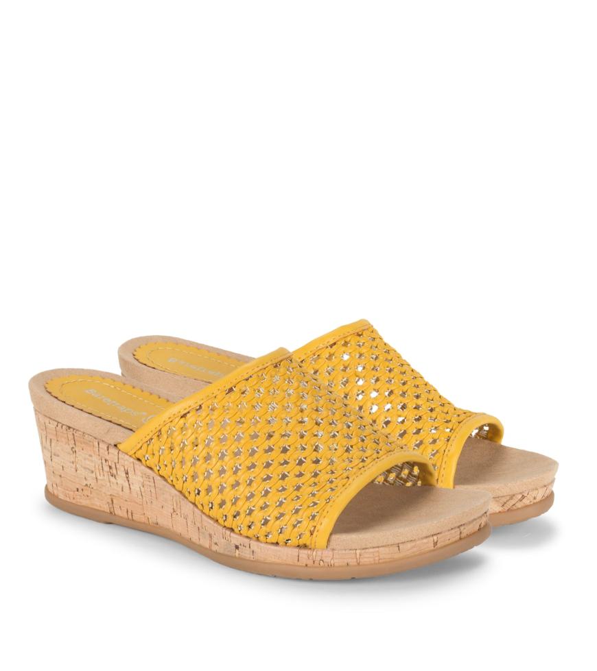 Baretraps Wedge Sandals | Women Flossey Wedge Slide Sandal Mellow Yellow