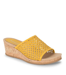 Baretraps Wedge Sandals | Women Flossey Wedge Slide Sandal Mellow Yellow