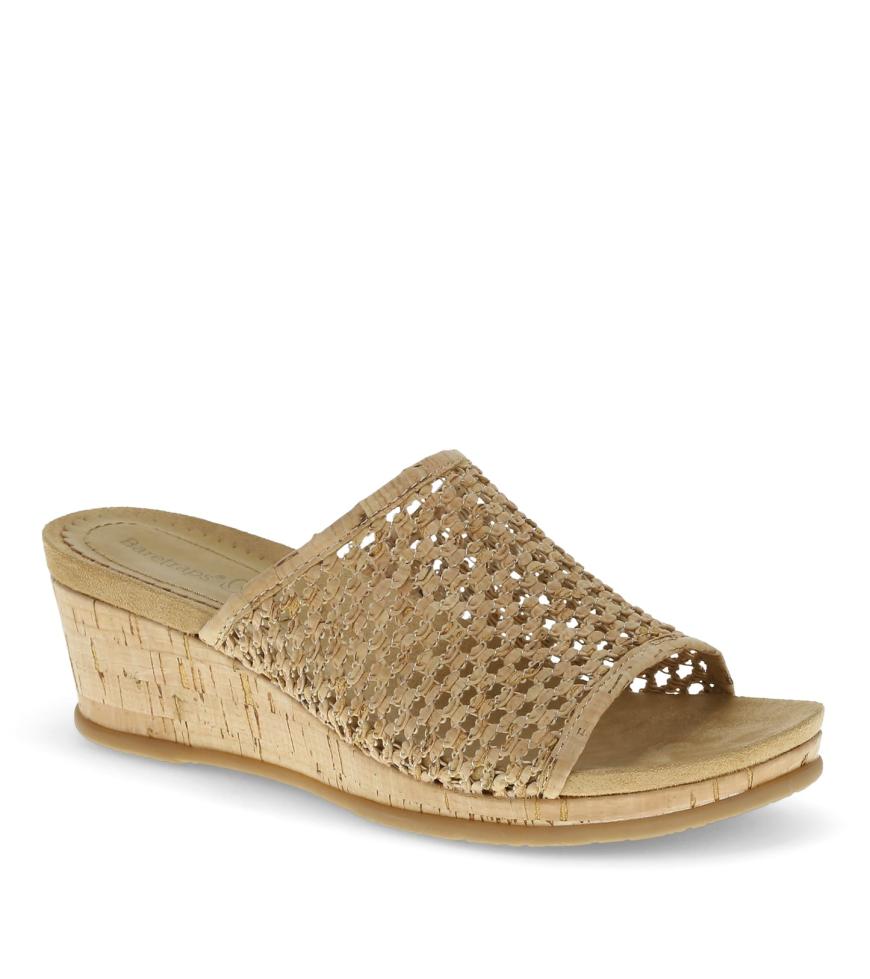 Baretraps Wedge Sandals | Women Flossey Wedge Slide Sandal Natural Cork