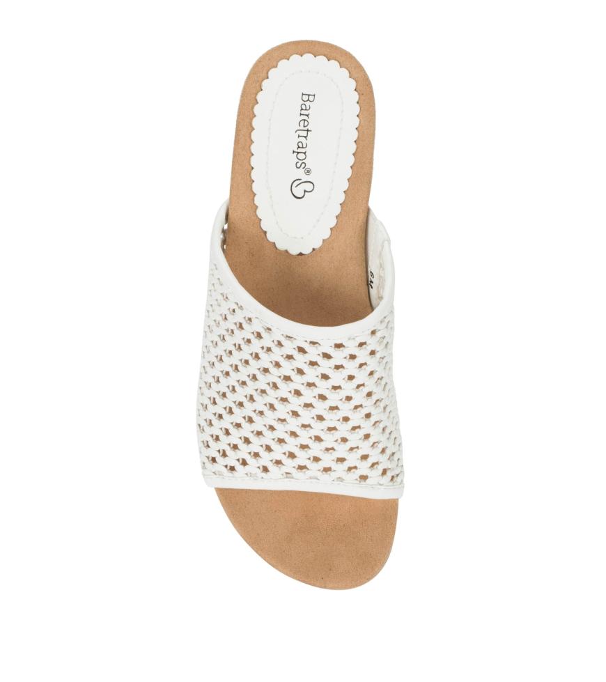 Baretraps Wedge Sandals | Women Flossey Wedge Slide Sandal White