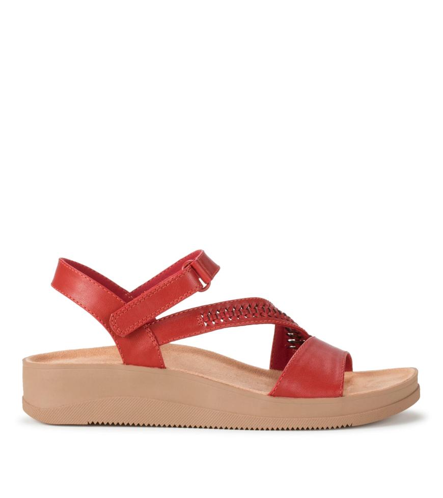 Baretraps Wedge Sandals | Women Frolick Wedge Sandal Cherry Red